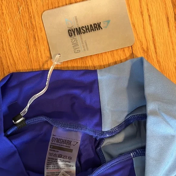 Gymshark Blue Stripe Leggings- M - Picture 2 of 4